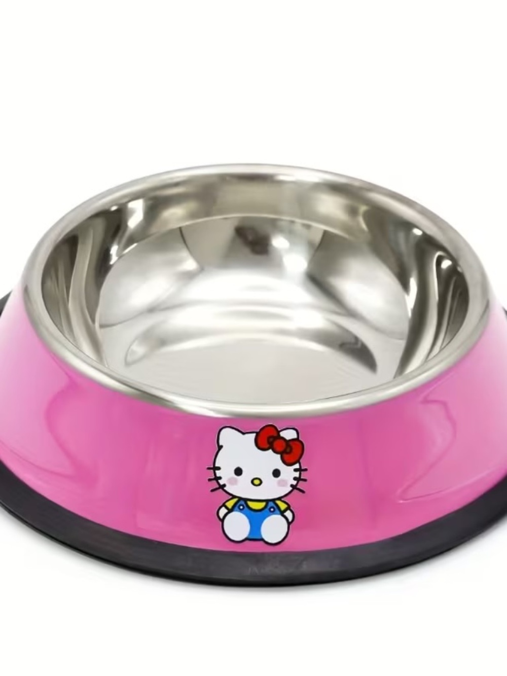 Pink Hello Kitty Stainless Steel Small Dog Bowl Anti-Skid Food Water Dish